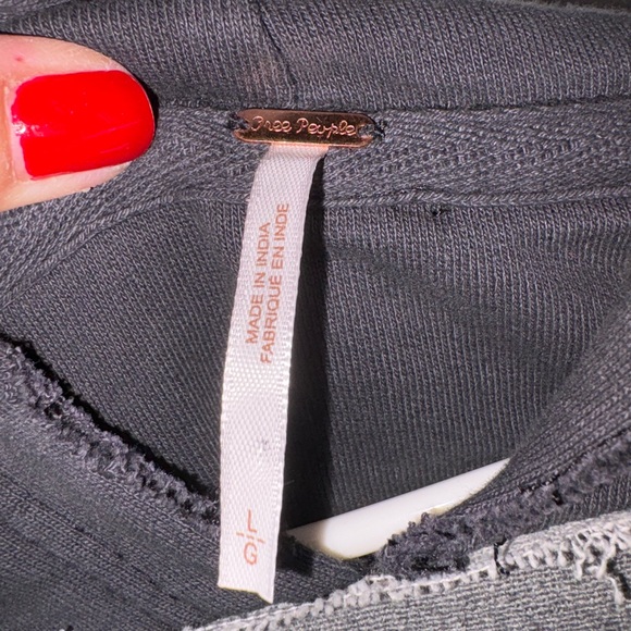 Free People Black and Red Patterned Hoodie - Picture 6 of 10